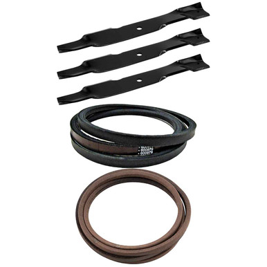 Hustler Fastrak SD 60" Blades x3 & Belts Kit OEM (MUL-F-CW)
