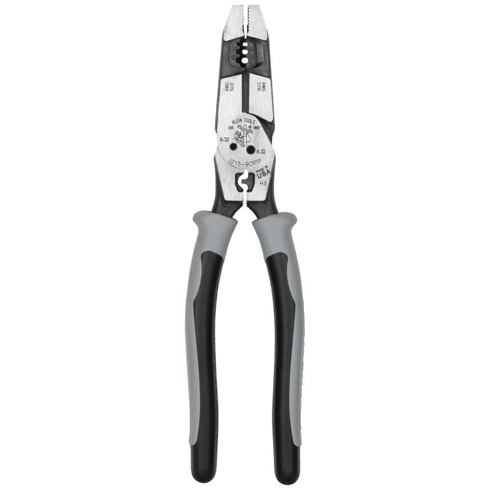 Klein Tools Hybrid Pliers with Crimper, Fish Tape Puller and Wire Stripper, Model J2159CRTP*