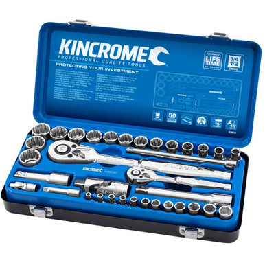 Kincrome Socket Set 1/4 + 1/2 Drive Metric 35 Piece - K28030