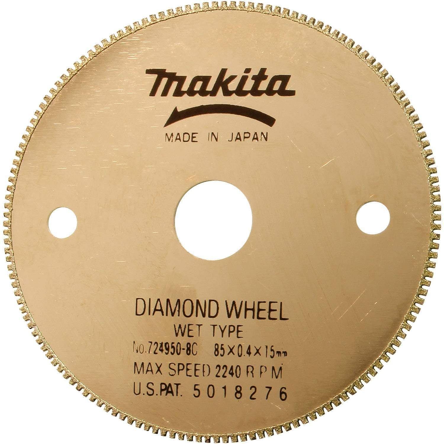 Makita 724950-8C 3-3/8" Diamond Blade, Tile/Glass
