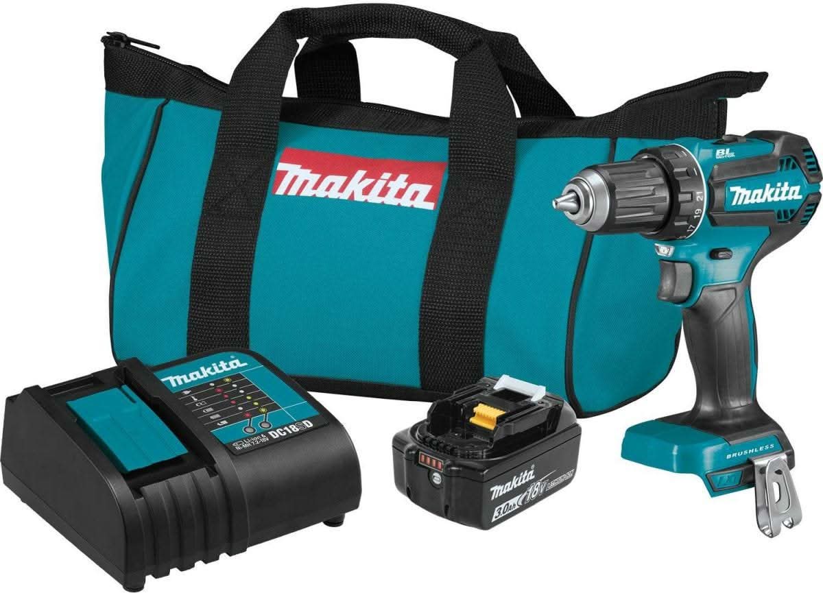 Makita XFD131 18V LXT Lithium-Ion Brushless Cordless 1/2" Driver-Drill Kit (3.0Ah)