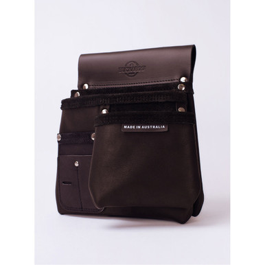 Buckaroo Nail Bag Large 2+1 Pocket Black - NBS1B