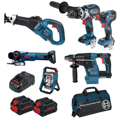 Bosch 6 Piece 8.0Ah Brushless ProCORE 18V Combo Kit - 0615990L26
