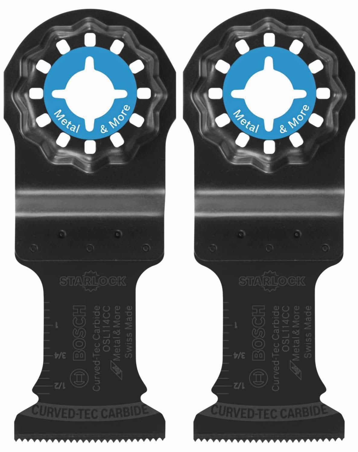 Bosch OSL114CC-2 1-1/4-inch Starlock Oscillating Multi-Tool Curved-Tec Carbide Extreme Plunge Blade, 2 pack