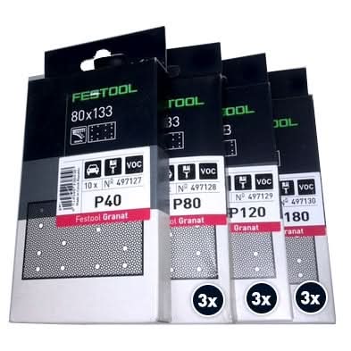 Festool Granat 100-Sheet Pro Pack for LS 130 / RTS 400