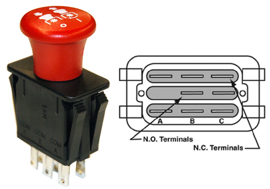 Replaces PTO Switch for Scag 481635, Exmark 103-5221, 1-633673 and Many others | MP9657