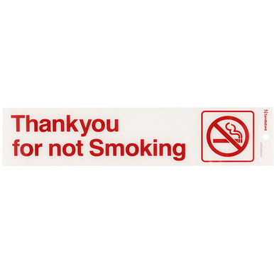 Sandleford - "Thankyou For Not Smoking" - Self Adhesive Sign- SIG22