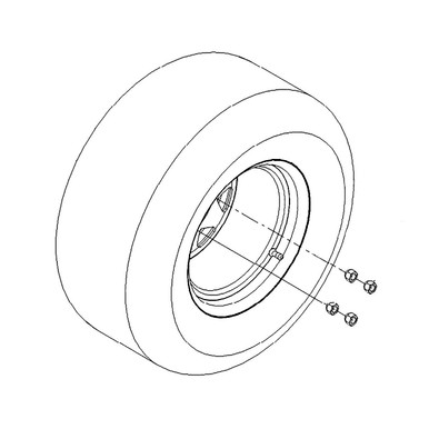 1267829 WHEEL AND TIRE ASSEMBLY TORO Genuine OEM Part