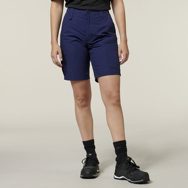 Hard Yakka 3056 Womens Raptor Mid Short Navy