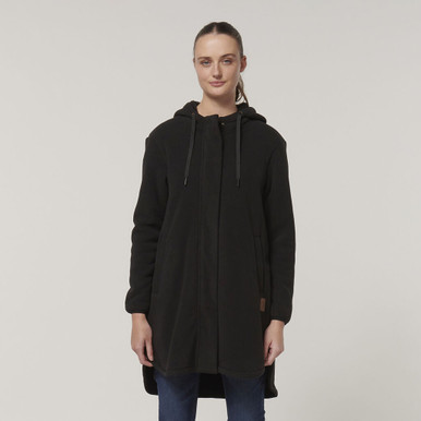 Hard Yakka Womens Longline Zoodie Black - Y08605BLA