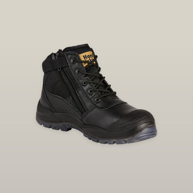 Hard Yakka Safety Boot Utility Zip Black